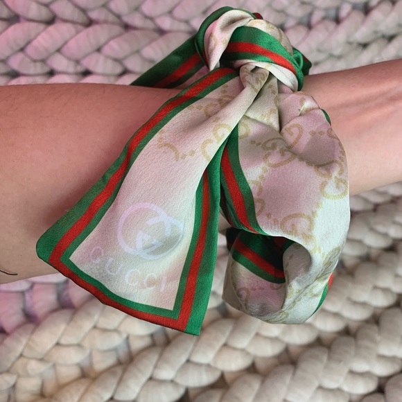 Large Cream Satin Scrunchie - Picture 5 of 5